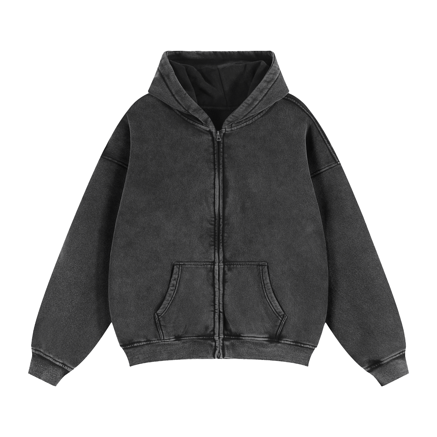 Zipper Fleece Hoodie